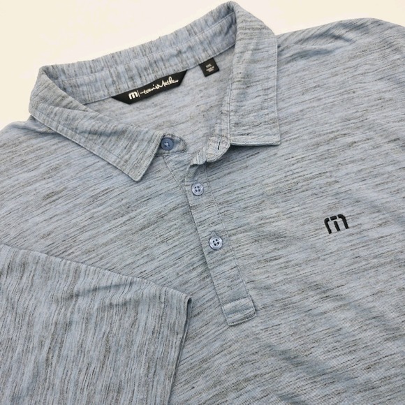 Travis Mathew Other - Travis Mathew Polo Shirt Men XXL Blue/Black Heather Performance The Retreat Golf